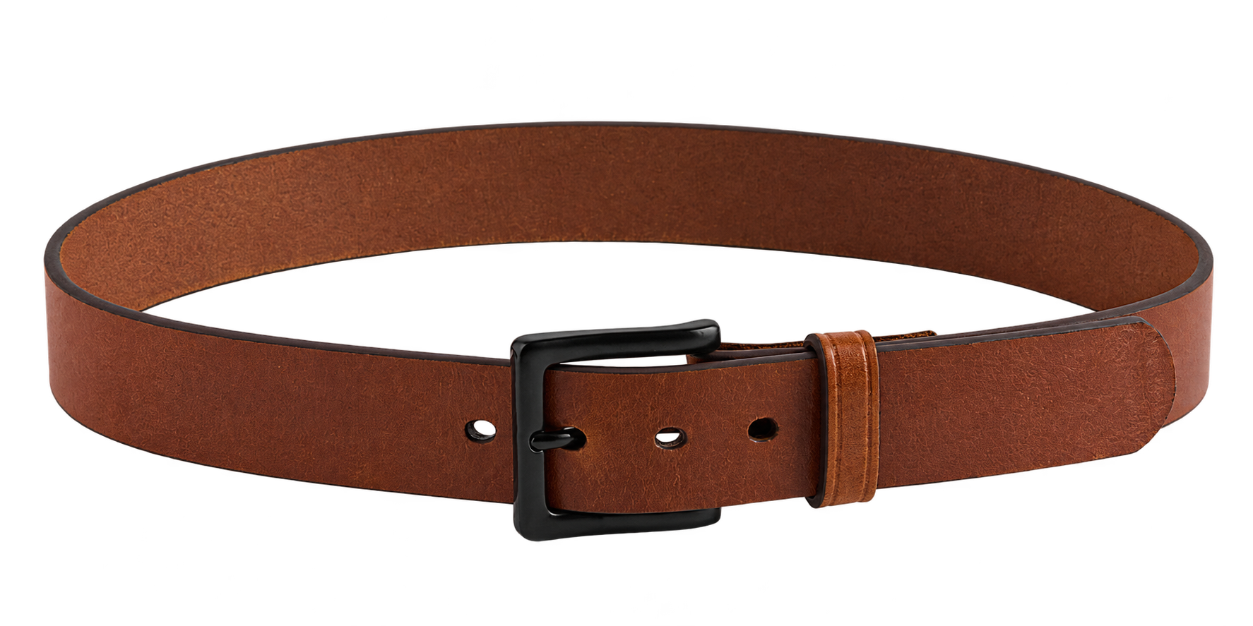 Quince Adam leather jeans belt in Bourbon brown