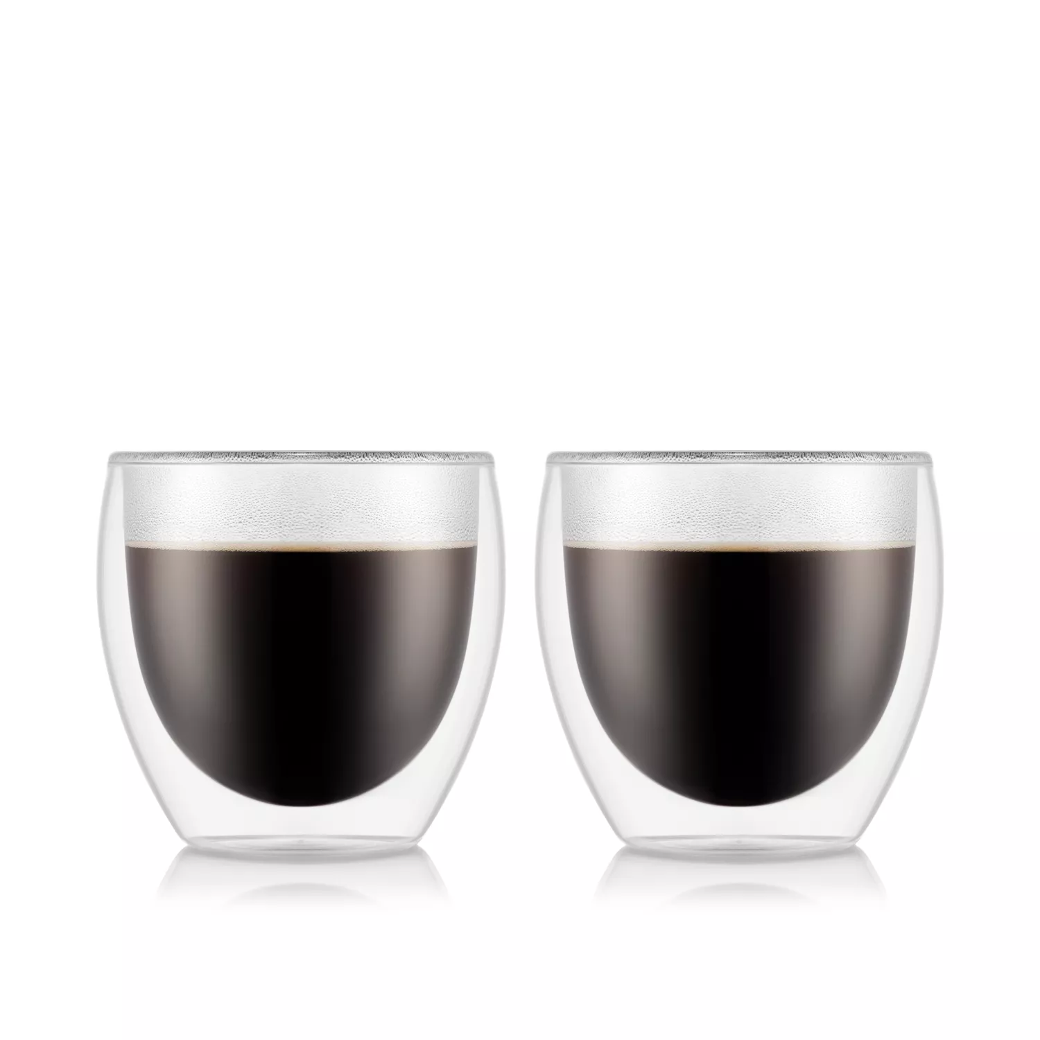 Pair of Bodum Pavina double-wall espresso glasses